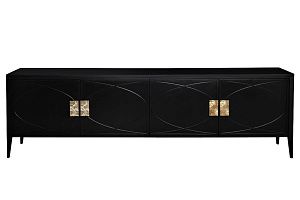 151SV-00005 Тумба под ТВ черная 200*60*40см