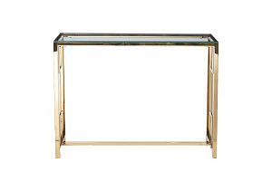 47ED-CST072GOLD Консоль прозр.стекло/золото 100*30*78см