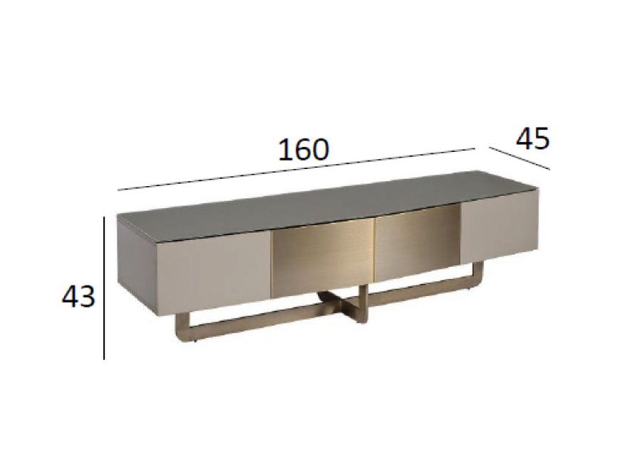58DB-TV14803S Тумба под телевизор Космос (Space) S 160*45*43см купить по цене 145 600 ₽