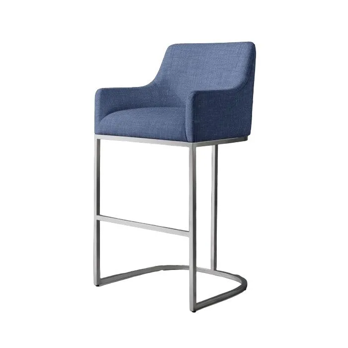 Барный стул Emery Curved-Back Track Polished